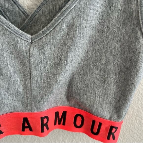 Under Armour Gray Cotton Feel Pull On Sports Bra Double Layer Small - Picture 6 of 9
